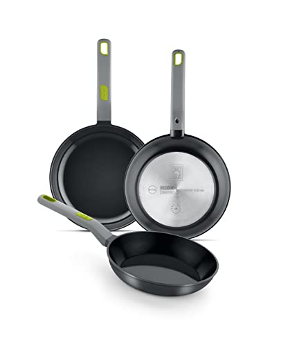 Conjunto de Panelas BRA Life (3 peças) Isogona - Frigideiras e panelas de fritar - 3 peças, antiaderente, alumínio, preto