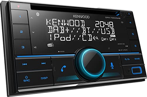 Rádio KENWOOD DPX 7300 DAB (Bluetooth - Preto) Kenwood - Aparelhos de áudio e vídeo para veículos e sistemas de painel - dab+, bluetooth, preto