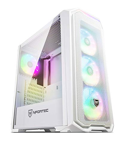 Caixa PC NFORTEC Krater Branco (ATX - Branco) Nfortec - Componentes de computador - full-tower, vidro, aço, ATX