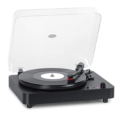 Gira-Discos AUNA Vintage (Azul - Automático) AUNA - Áudio - bluetooth, automático, 2x2W, ajustável