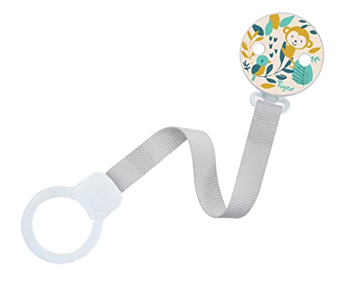 Porta-Chupeta TIGEX 3D Clip & Strap (Multicor) NUK - Cuidados com a higiene oral - multicor, resistente, suave, portátil