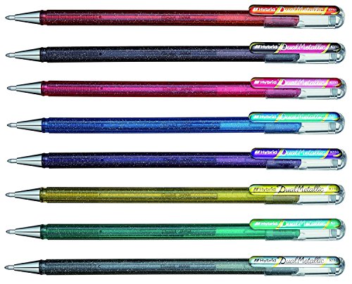 Canetas PENTEL Hybrid Dual Metallic (8 Unidades) Pentel - Canetas - dual cor, metalizado, 8 unidades