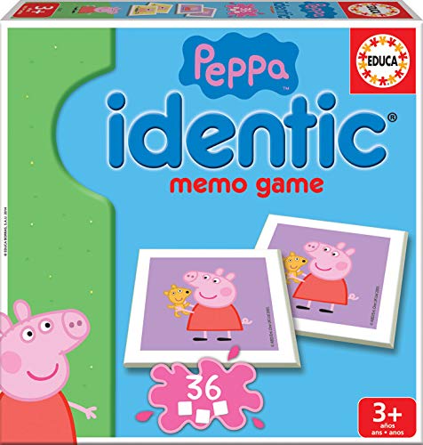 Jogo de tabuleiro EDUCA BORRAS Identic Peppa Pig Educa Borrás - Brinquedos - 2 jogadores, 6 anos, português, cartas, fichas