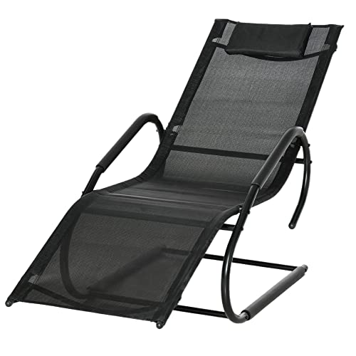 Espreguiçadeira Outsunny | Preto (Jardinagem) SPANISH AOSOM - Móveis de exterior - preto, jardinagem