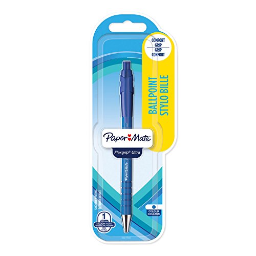 Esferográfica PAPERMATE Flexgrip Ultra Azul Newell Rubbermaid - Canetas - retrátil, ergonômico, ponta 1 mm, clip
