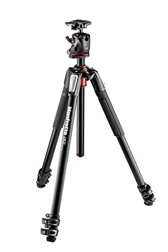 Tripé MANFROTTO 055B Aluminum 3-Way Ball Head (Alumínio - 3 Seções) Manfrotto - Tripés e monopés - alumínio, 3 seções, balde