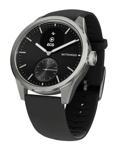 Relógio Desportivo WITHINGS Scanwatch (Bluetooth - Até 30 dias de autonomia - Preto) Withings - Óculos inteligentes - bluetooth, 30 dias, tecnologia híbrida, monitorização