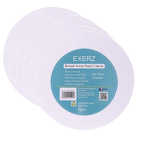 Painéis de Lienzo EXERZ 30 cm Diâmetro Redondo 6 Peças Exerz Limited - Têxteis - 30 cm, redondo, 6 peças