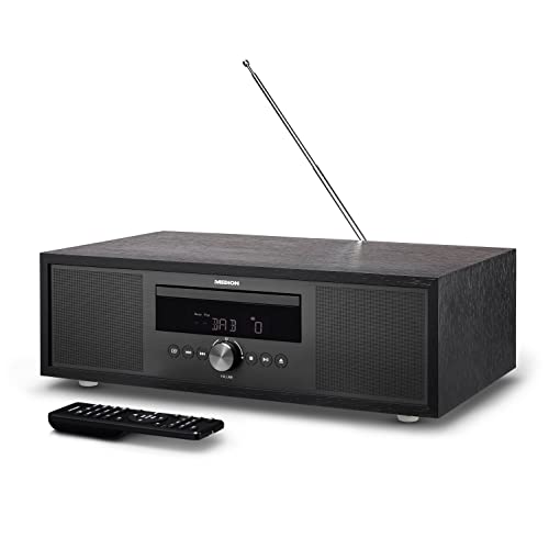 Medion P64145 Rádio Coluna Preto, Prateado MEDION - Reprodutores de áudio e gravadores - dab+, bluetooth, cd-mp3, ecrã LED