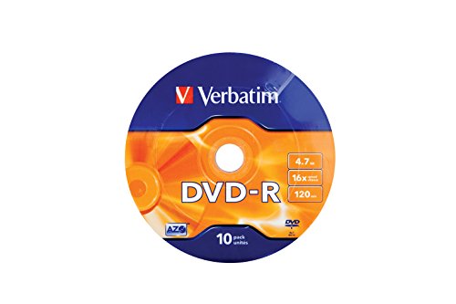 DVDs virgens VERBATIM DVD-R Matt Silver 16x 4.7GB Verbatim - Mídias vazias - DVD-R, 4.7 gb, 16x, matt silver