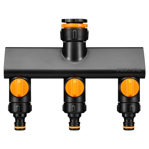 Conector para mangueiras de água fiskars 1070578 preto laranja Fiskars - Acessórios e válvulas para mangueira de jardim - preto, laranja, plástico, 33 cm