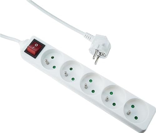 Extensão Elétrica EXPERT LINE 5 tomadas Branco EXPERT LINE - Filtros de linha e supressores de surtos - 5 tomadas, branco