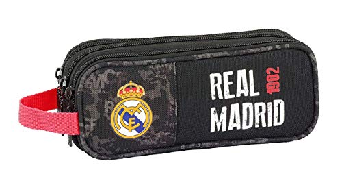 Porta-Tudo para Crianças REAL MADRID Preto safta - Organizadores de mesa - 3 divisões, porta-todo, Real Madrid, preto