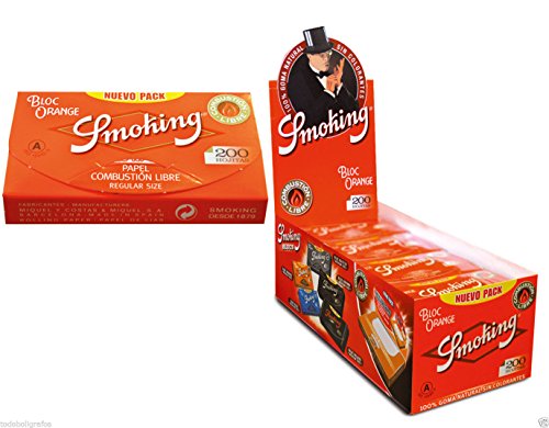 Papel de Fumar SMOKING (200 Unidades - Laranja) Smoking - Papel de impressora e copiadora - papel de fumar, smoking, laranja, 200 unidades