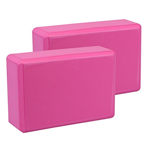 Bloco de Ioga EXERZ High-Density 2 Pack Rosa Exerz - Blocos de yoga e pilates - bloco, ioga, exerz, high-density, rosa