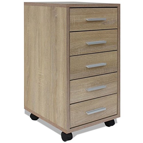 Armário de Cozinha Vidaxl com Rodas | Madeira - Bege - 33 x 38 cm vidaXL - Arquivos de armazenamento - armario, cozinha, vidaxl, madeira, bege, rodas