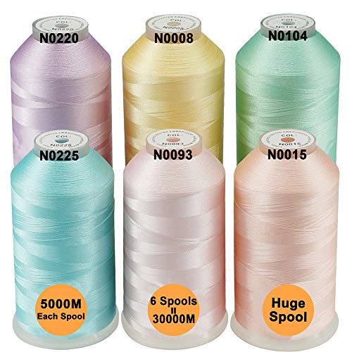Fio para Costura NEW BROTHREAD 100% Poliéster (Multicor - 6 Un) New brothread - Fibras para artesanato - poliéster, multicor