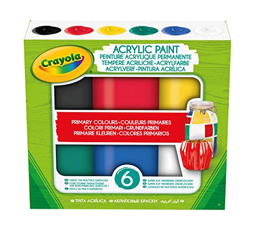 Tinta Acrílica CRAYOLA Washable (59ml - Multicor) Goliath - Tinta, tinta de arte e esmalte - lavável, à base de água, multicor, 59ml