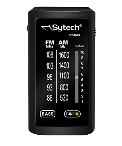 Rádio Portátil SYTECH R-300 (Preto - Digital - FM/AM) Sytech - Áudio - portátil, am/fm, antena telescópica, sintonizador pll