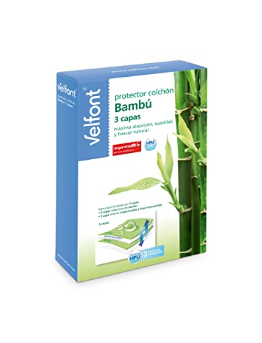 Protetor de Colchão VELFONT Bambu (280x190cm) Velfont - Capas para colchão - bambu, impermeável, naturais, transpirável