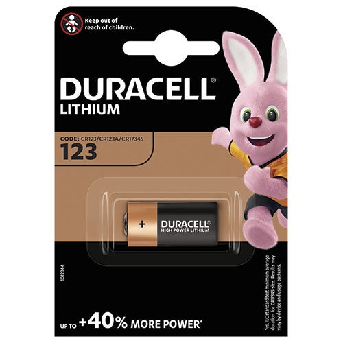 Pilha não recarregável DURACELL Ultra 123 K1 Duracell - Baterias de uso geral - litio, cr123a, 3V, preto