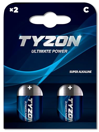 Pilha Recarregável TYZON C Super Alkaline (2 unidades) Millarco Internatioanl A/S - Baterias - recarregável, alcalina, 1,5v, Prisma