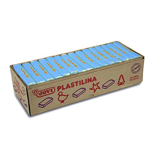 Jovias Plastilina 7212 Azul Claro 15 Unidades Jovi - Materiais de cerâmica e escultura - criatividade, motricidade fina, cores vivas, plasticina amovível