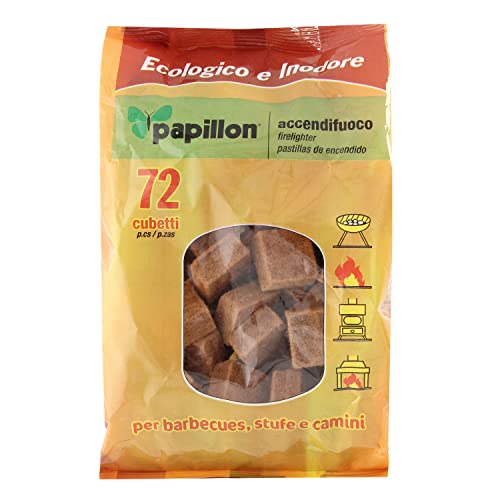 Pastilhas de Ignição para Churrasco Ecológico (72 Unidades) PAPILLON - Eletrodomésticos - 72 unidades, aserrin, parafinas, churrasco ecológico