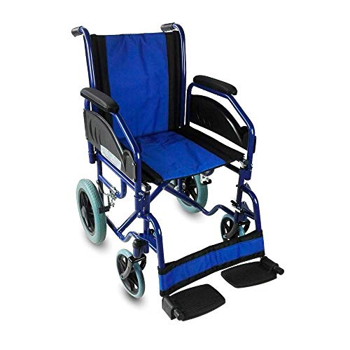 Cadeira de Rodas MOBICLINIC Maestranza (Azul - Alumínio) Mobiclinic - Cadeiras de rodas - fecho central, 2 rodas, azul, alumínio