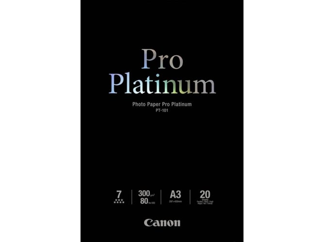Papel Fotográfico CANON Photo Paper Pro Platinum Canon - Papel de impressora e copiadora - superfície brilhante, alta densidade, reprodução fiável, cores precisas