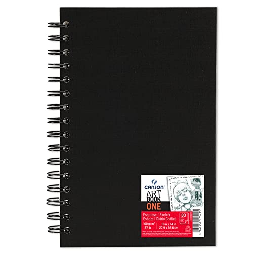 Caderno CANSON Espiral One Art Grande (Branco - A4) Fila - Papel de arte e artesanato - a4, 160 páginas, 100g/m², encadernação espiral
