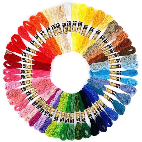Conjunto de Fios para Costura UKOFEW (50 Cores) UKOFEW - Fibras para artesanato - conjunto, fios, costura, ukofew, 50 cores, fibras suaves