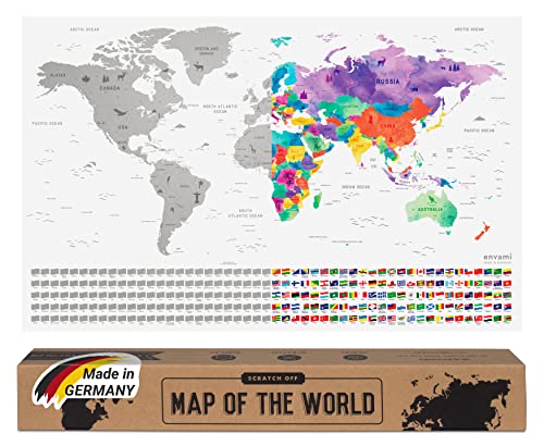 Mapa de Viagem MAPA MUNDI Scratch Off (Plástico - 68x43cm) Vertfort Ltd - Pósteres, impressões e arte visual - scratch off, 68x43cm, plástico