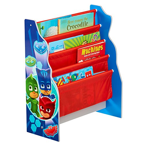 Acessório de livros para crianças PYJAMASQUES Bibliothèque à pochettes Hello Home - Estantes e prateleiras de pé - compartimentos, tecido, conveniente, guardar livros