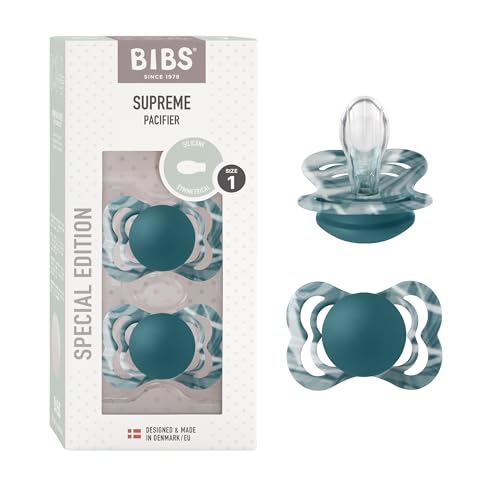 Chucha de Silicone BIBS Supreme Forest Lake Branco Bibs - Cuidados com a higiene oral - silicone, branco, chucha