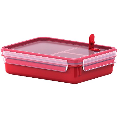 Conjunto de Talheres EMSA Clip & Micro (Vermelho) Emsa - Recipientes de armazenamento de alimentos - clip, micro, vermelho, plástico