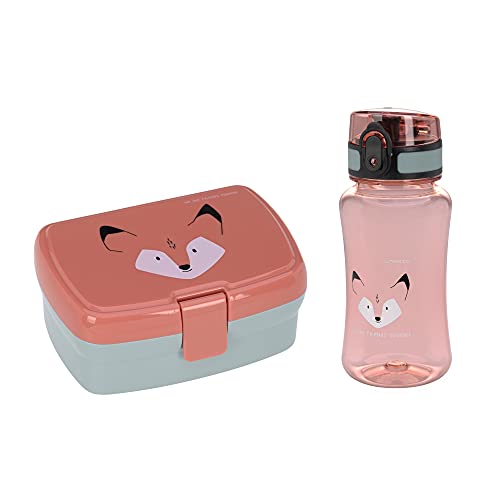 Lunch Box + Garrafa de Água About Friends Fox Lässig - Lancheiras e sacos - lunch box, garrafa dágua, about friends fox