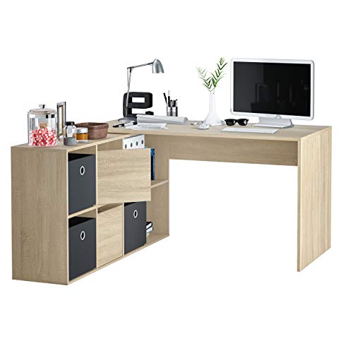 Secretária HABITDESIGN Adapta XL (Castanho - Aglomerado e Aço - 120x60x85 cm) Habitdesign - Mesas - aglomerado, aço, castanho, 120x60x85 cm