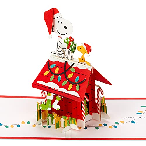 Cartão de Natal HALLMARK 2019-01904 | Vermelho, Branco Hallmark Marketing Company, LLC (Office) - Cartões de cumprimentos e de nota - Snoopy, woodstock, folha dobrável, festivo