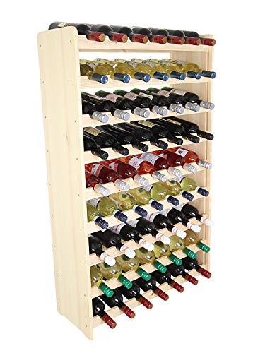 Len Mar de Wine Rack Madeira 63 Garrafas Len Mar.de - Suportes para vinhos - madeira, 63 garrafas