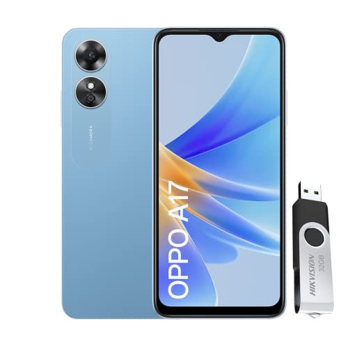 Smartphone OPPO A17 (6.52'' - 4 GB - 64 GB - Azul) Oppo - Telemóveis - 6.52 polegadas, 4 GB, 64 gb, bateria ião-lítio