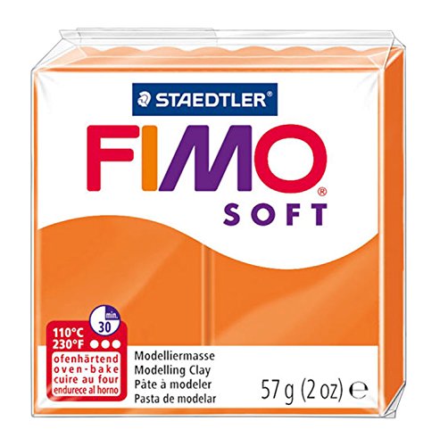 Borracha STAEDTLER FIMO Soft (Laranja - 57 g) Staedtler - Materiais de cerâmica e escultura - borracha, modelar, suave, lavável