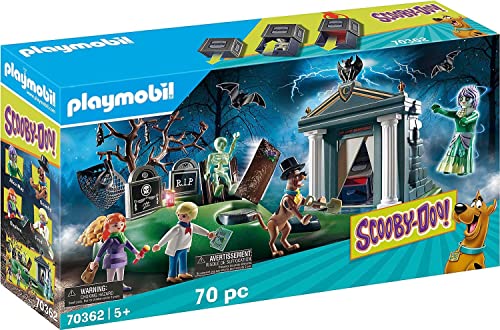 Playmobil Scooby-Doo 70362 - Histórias no Cemitério (Jogos de Construção) PLAYMOBIL - Conjuntos de brinquedos - scooby-doo, cemitério, figuras, luzes, tampa de sepultura
