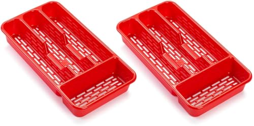 Organizador de Armário com 4/5 Compartimentos e Agujeros BPA-Libre 32Cm Cor: Rosa BRICOMIRAS - Recipientes de armazenamento doméstico - 4 compartimentos, agujeros BPA livre, 32 cm, rosa
