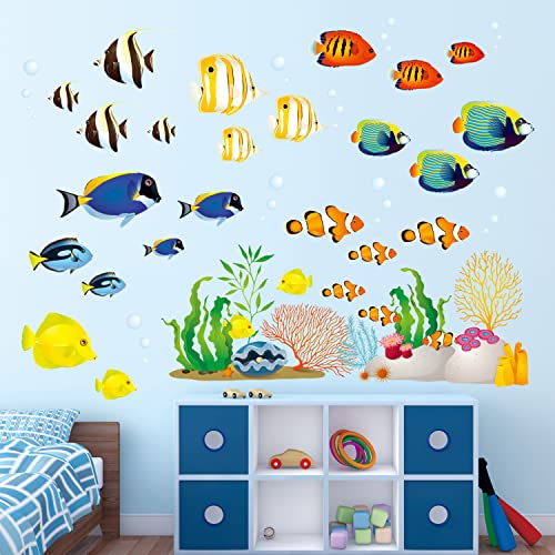Autocolantes Decorativos DECOWALL 3D Coral Reef (100x70 cm) DECOWALL - Papel de parede - autocolantes decorativos, decowall 3d coral reef, 100x70 cm, papel vinil pvc, adesivos fáceis aplicar, resistentes calor humidade