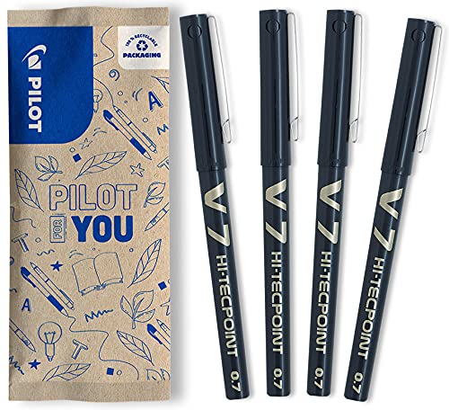 Caneta de Gel PILOT V7 Liquid Ink Ball (Preto) Pilot - Canetas - caneta, gel, pilot v7, liquid ink ballpoint, traço fino, suave