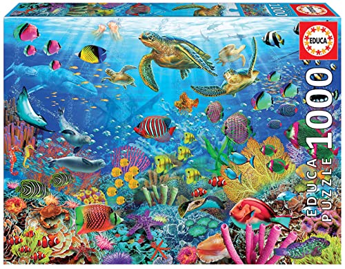 Puzzle EDUCA BORRAS Tortugas En El Paraíso (Idade Mínima: 12 Anos - 1000 Peças) EDUCA - Quebra-cabeças de encaixar - puzzle, educa borrás, tortugas en el paraíso, idade mínima 12 anos, 1000 peças