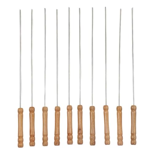 Conjunto de Espetos de Churrasco e Frigideiras Outsunny | Aço inoxidável CHUANGOU - Espetos e palitos de comida - aço inoxidável, 10 espétis, pés, pinças