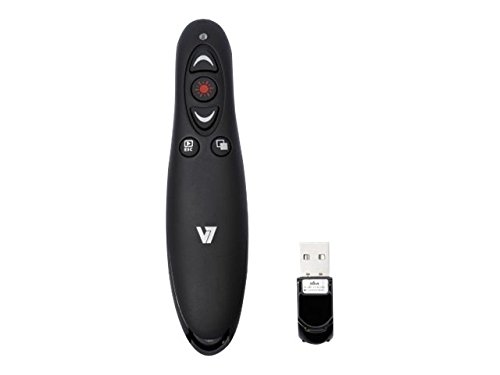 V7 Wp1000-24G-19Eb Apresentador de Multimedia Preto 2400 X 1600 Pixels V7 - Apresentadores sem fio - laser, universal, 2400x1600, usb 2.0