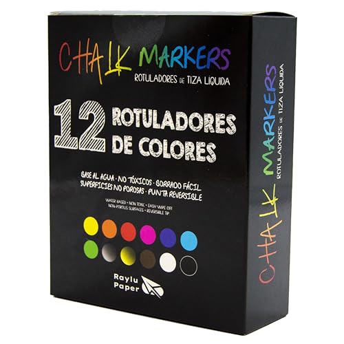 Marcador RAYLU Paper (Preto - 3 Unidades) Raylu Paper - Marcadores e marcadores de texto - tinta à base de água, borracha, ponta reversível